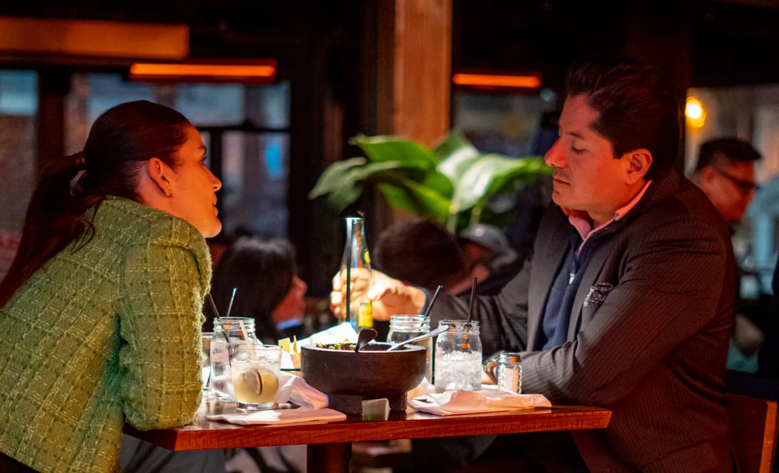 Diners enjoying their meal at Zocalo